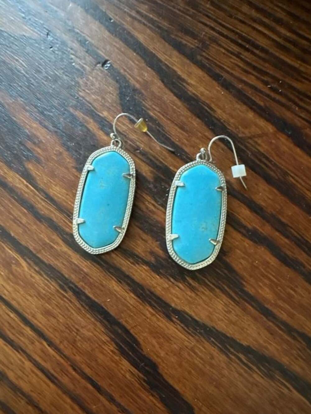Kendra Scott Danielle Drop Earrings Silver Turquoise